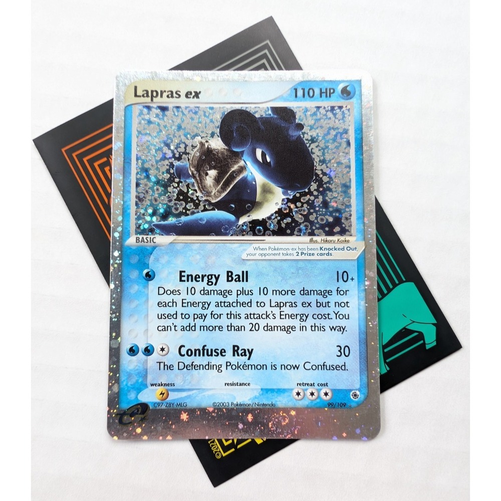 HOLO SWIRL Lapras EX 99/109 LP Ruby & Sapphire Vintage Pokemon TCG